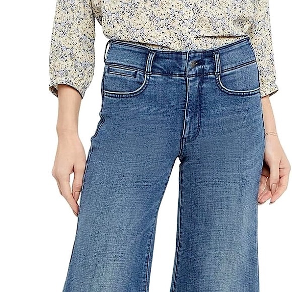 NYDJ High Rise Major Wide Leg Capri Jean - Picture 3 of 15